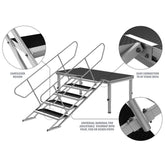 Global Truss Stage Deck Adjustable Stair 40-60cm